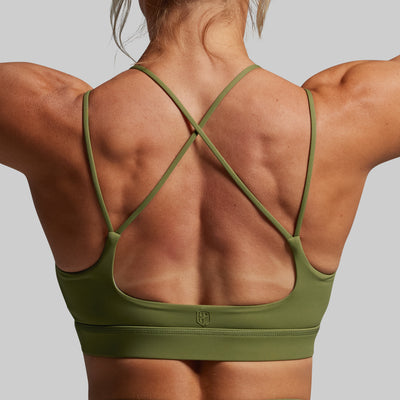 Exhale Sports Bra (Army Green)