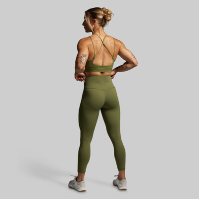 Exhale Sports Bra (Army Green)